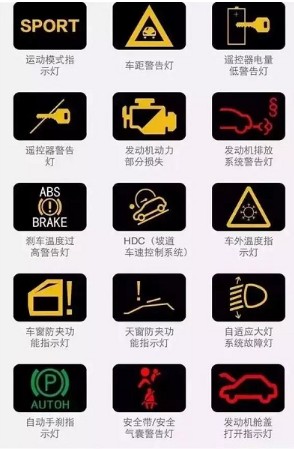 儀表盤故障燈圖片