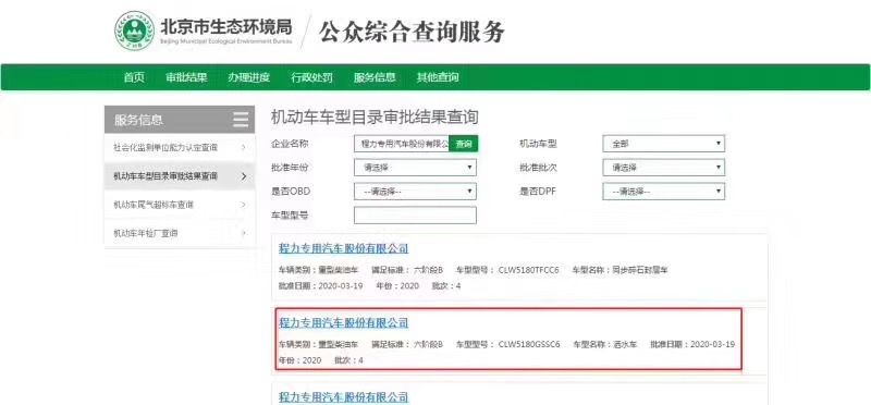 北京市小環(huán)保下發(fā)情況